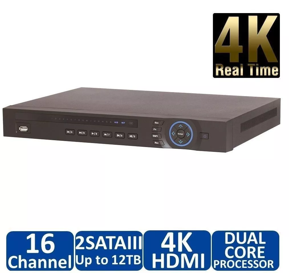 (image for) Dahua NVR4216-16P-4KS2 16Channel NVR with 16 POE