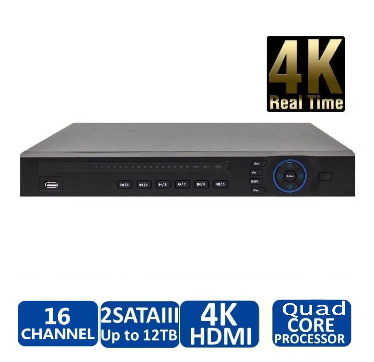 (image for) Dahua English NVR4216-4KS2 16 Channel Smart 1U Network Video Recorder NVR P2P