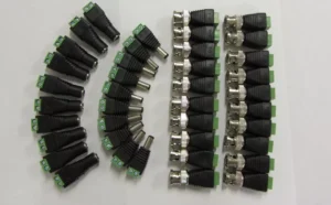 10sets CAT5 to BNC Coaxial Video Balun & Male Female DC Power Connectors
