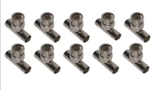 100PCS BNC T Connector 1 BNC Male to 2 BNC Female, Video Splitter Adapter