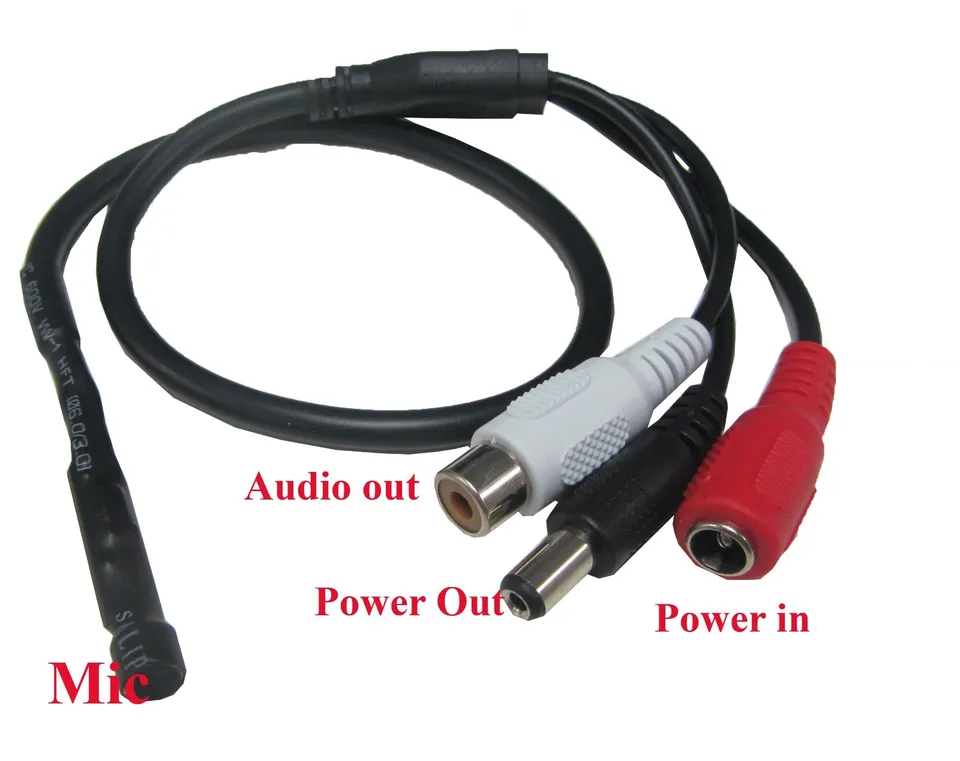 1pcxWide Range Mic Microphone For CCTV Security Spy Camera