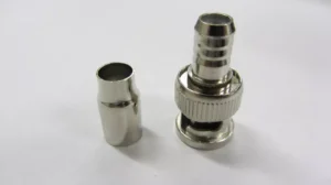 100 Crimp on BNC Male RG59 Coax Coaxial Connector Adapter For CCTV camera